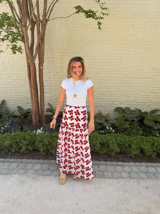 Beatrice Maxi Skirt Tomato