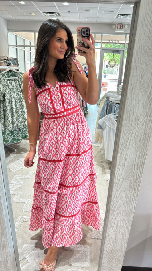 Ella Dress Pink Buds