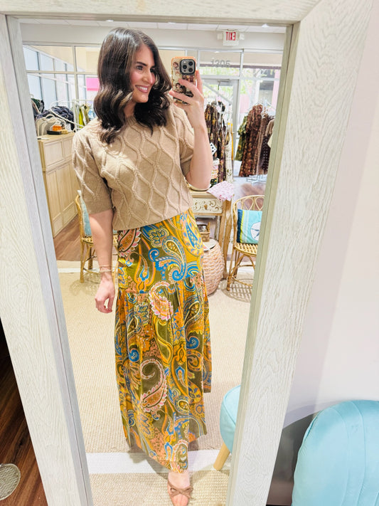 Fall Paisley Beatrice Skirt CHAKERIS