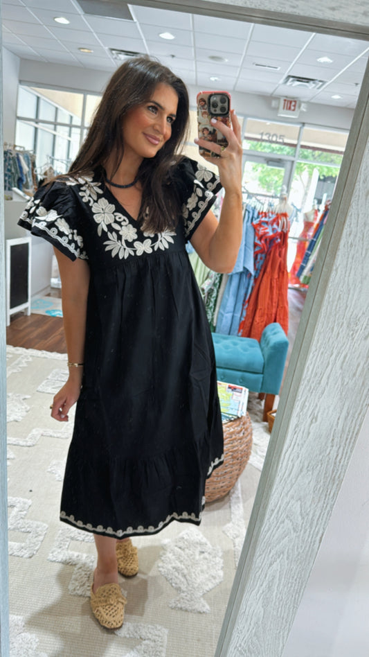 Holly Dress Black/Cream