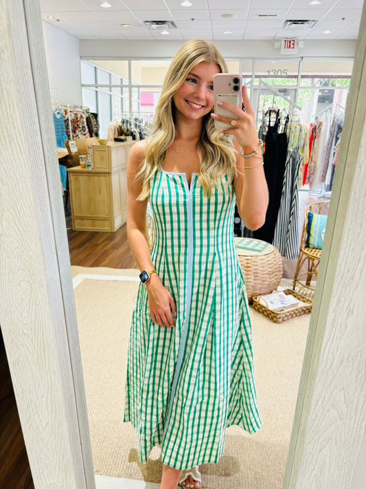 Summer Fields Gingham Dress THML