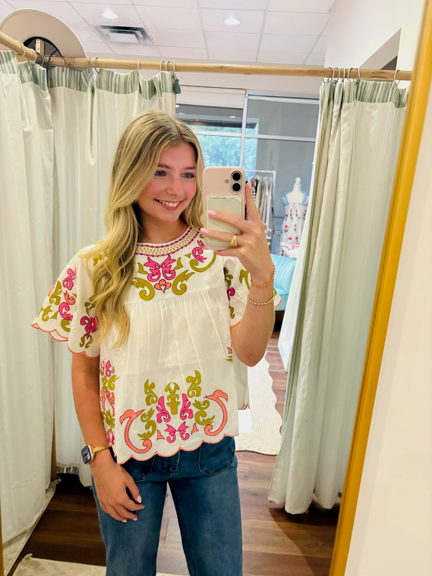 Laken Embroidered Blouse THML