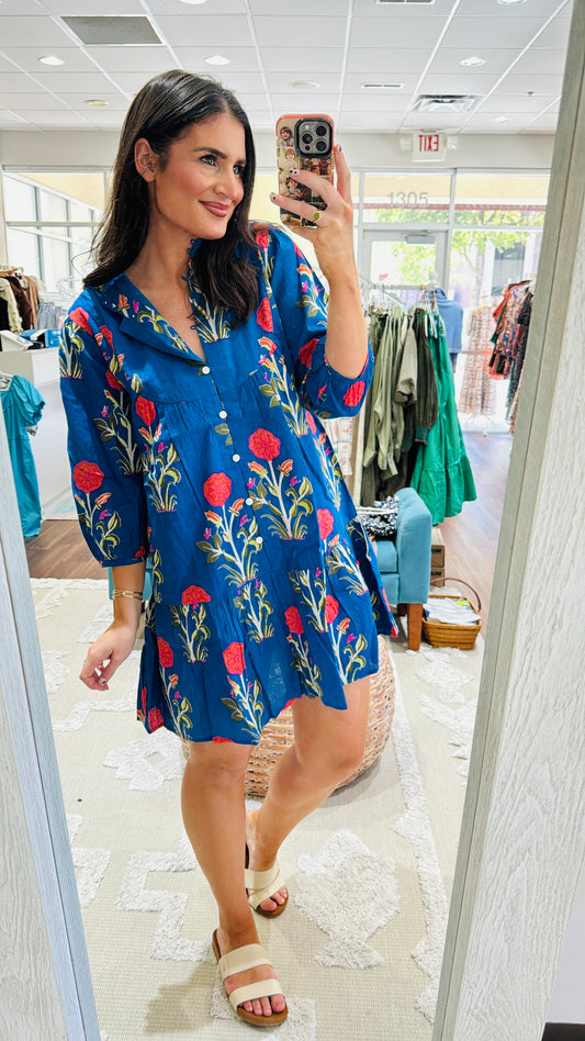 Blue Buds THML Dress