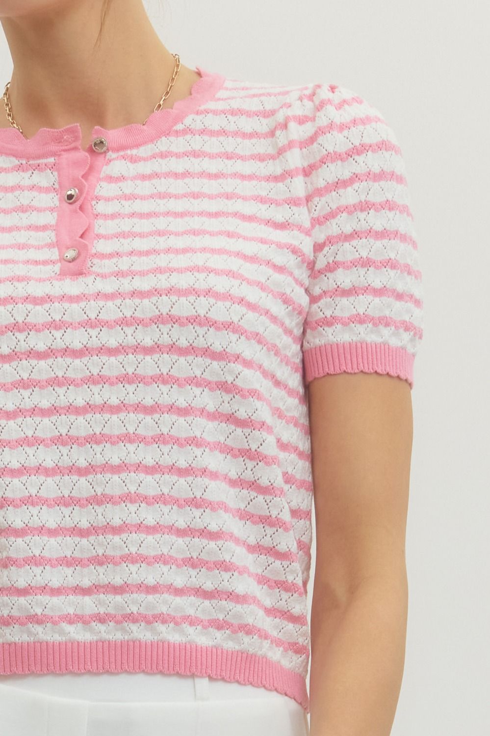 Libby Striped Knit Top
