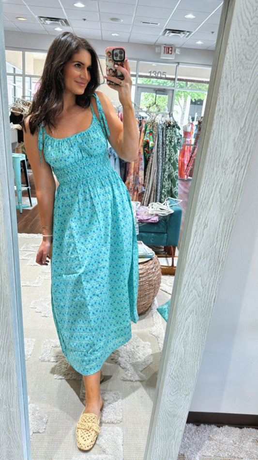 Sally Midi Dress Robin's Egg Blue