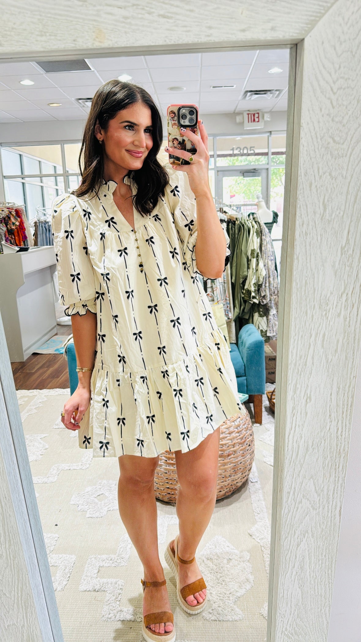 Cream Bow Dress