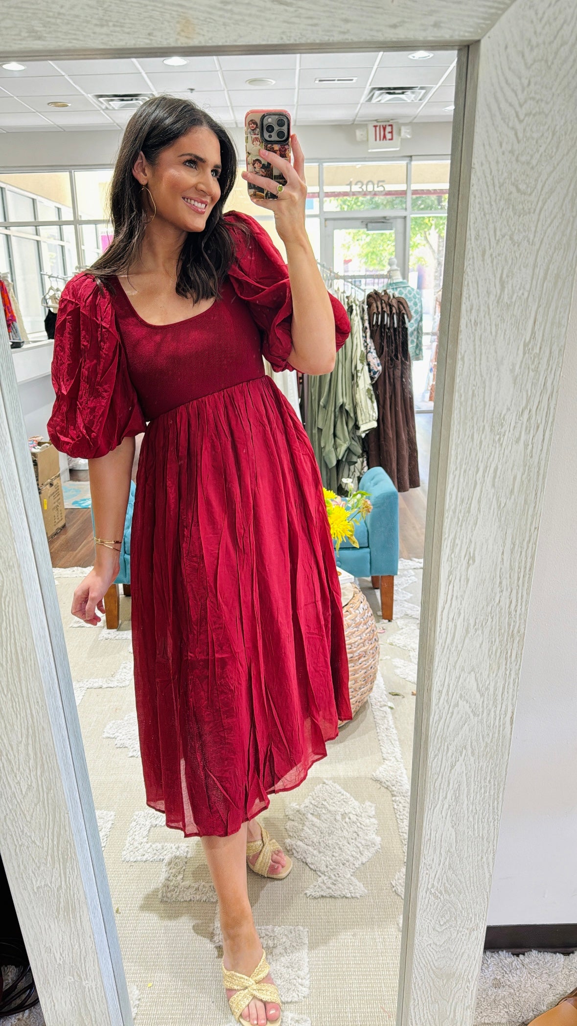 Raina Dress Burgundy