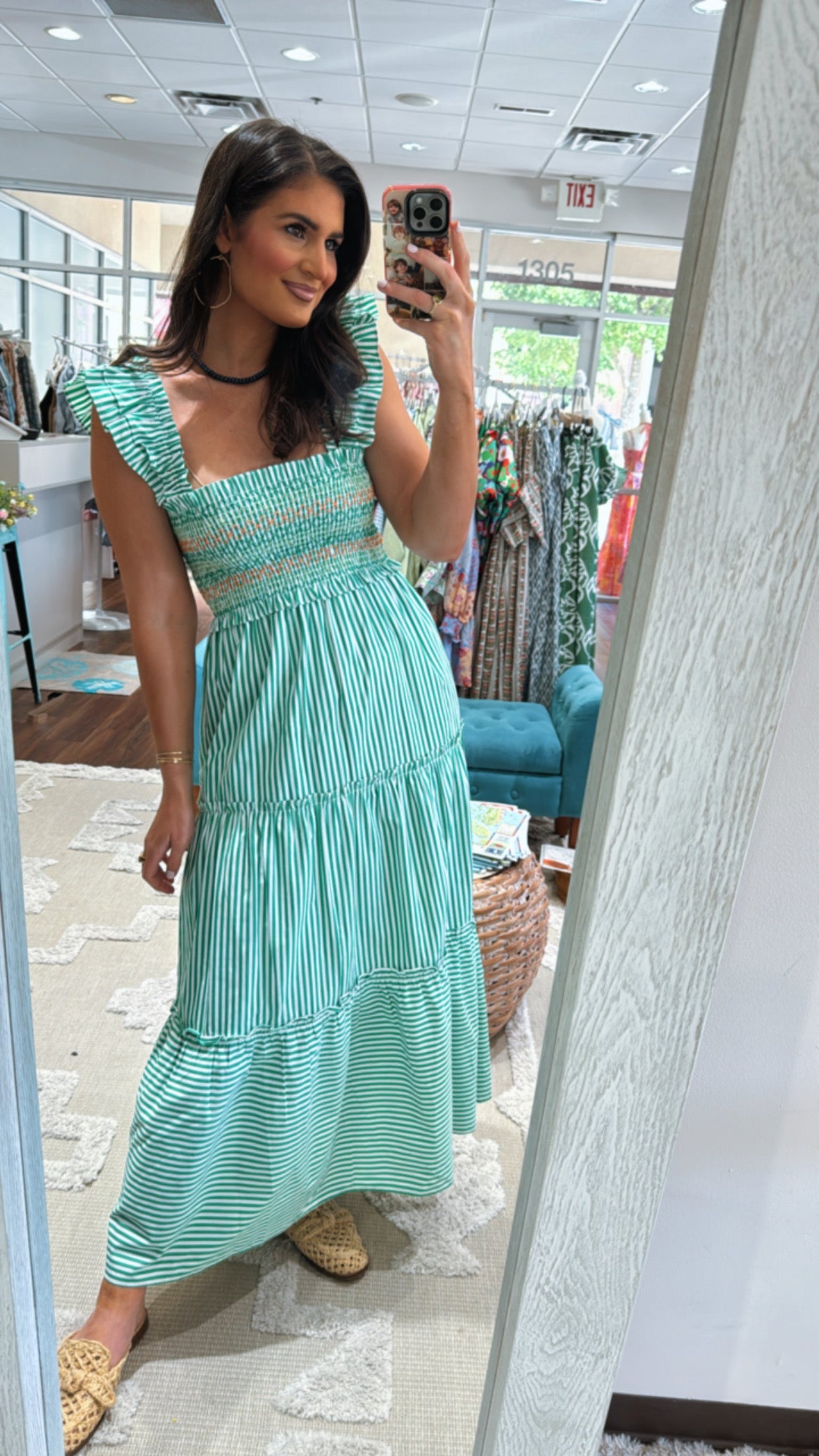 Naples Maxi Green Stripe