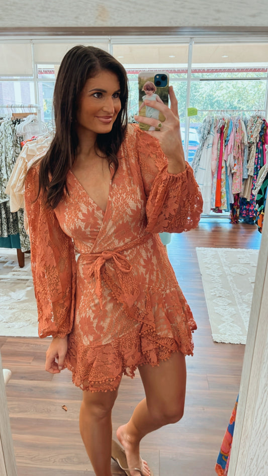 Sunset Date Lace Dress