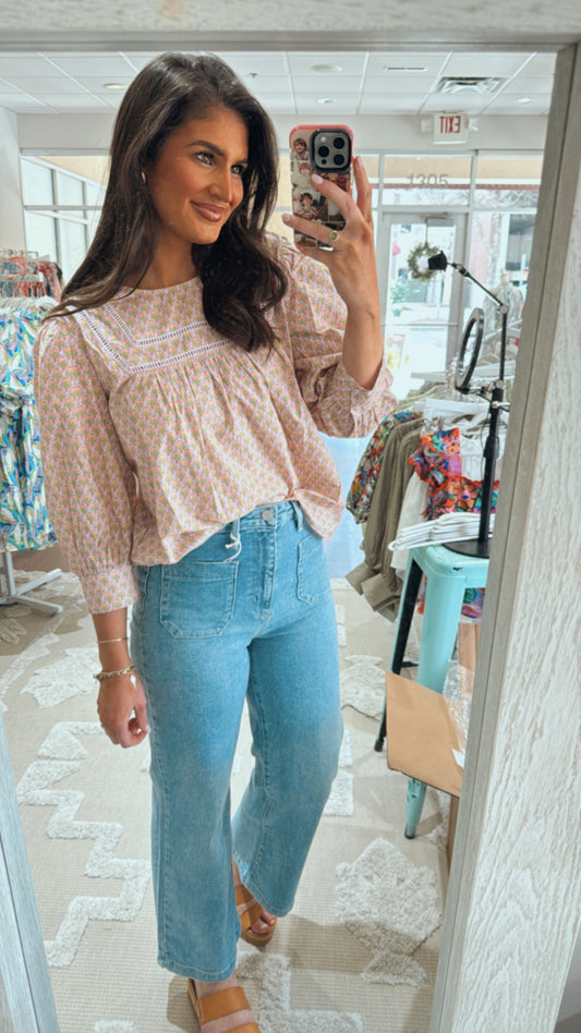 Vintage Paris Floral Top