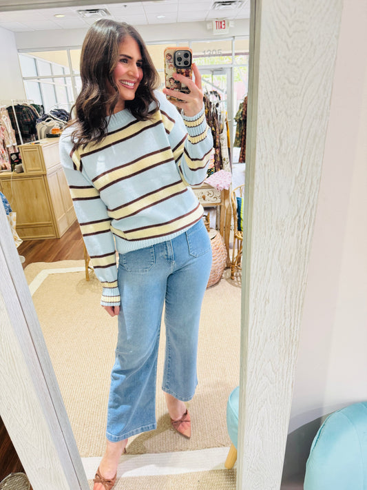 Mint Yellow Cocoa Sweater
