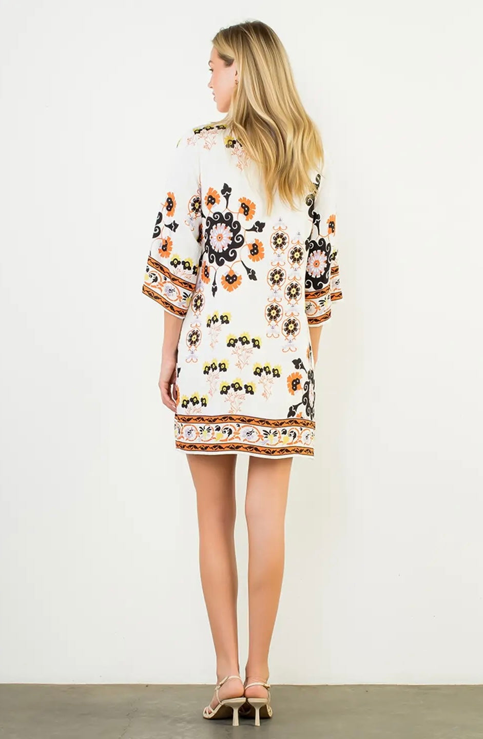 Tory Short Sleeve Floral Dress THML
