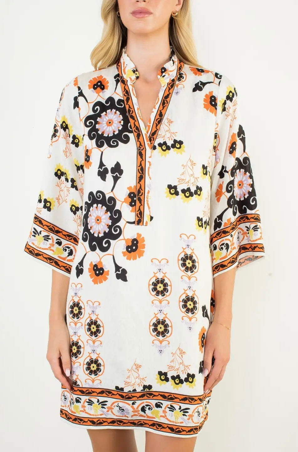 Tory Short Sleeve Floral Dress THML