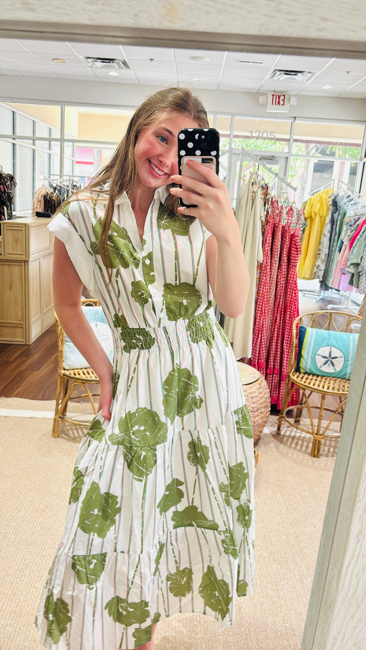 Green Abstract THML Dress