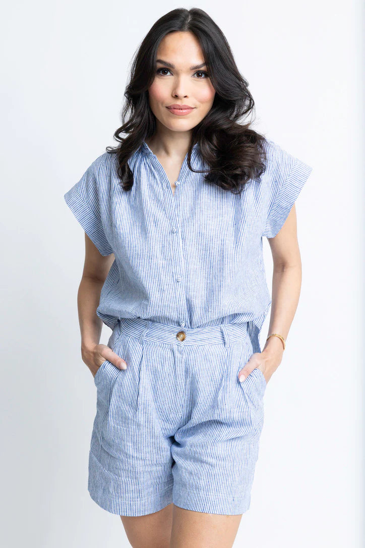 Stripe Linen Walking Short (FINAL SALE)