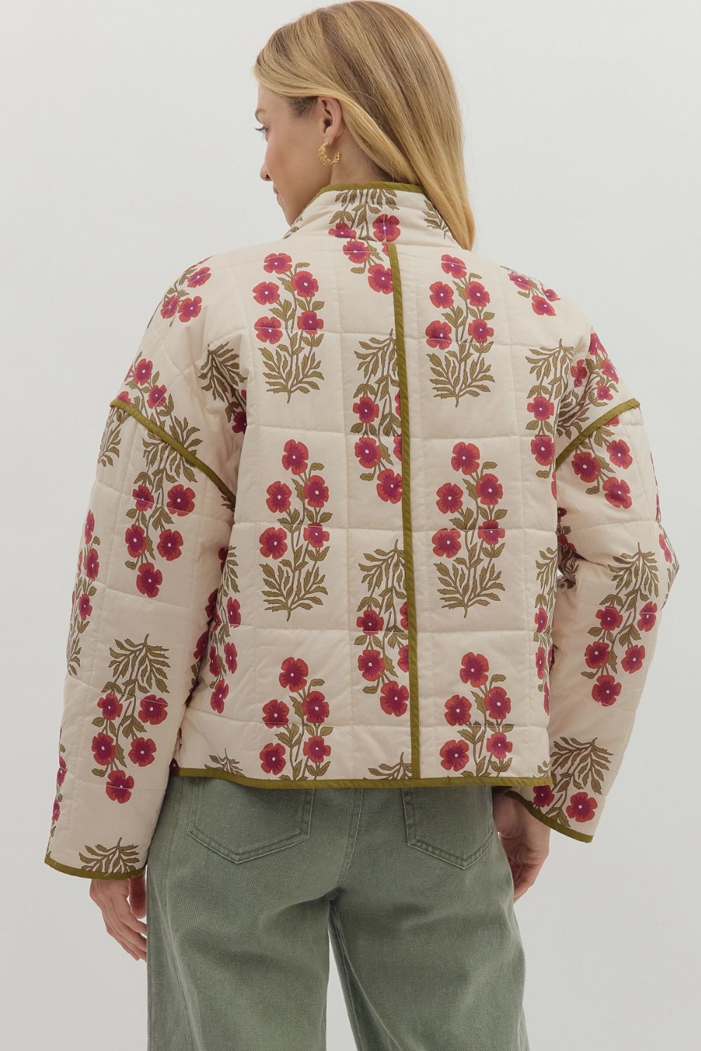 Berry Floral Quilted Jacket ENTRO