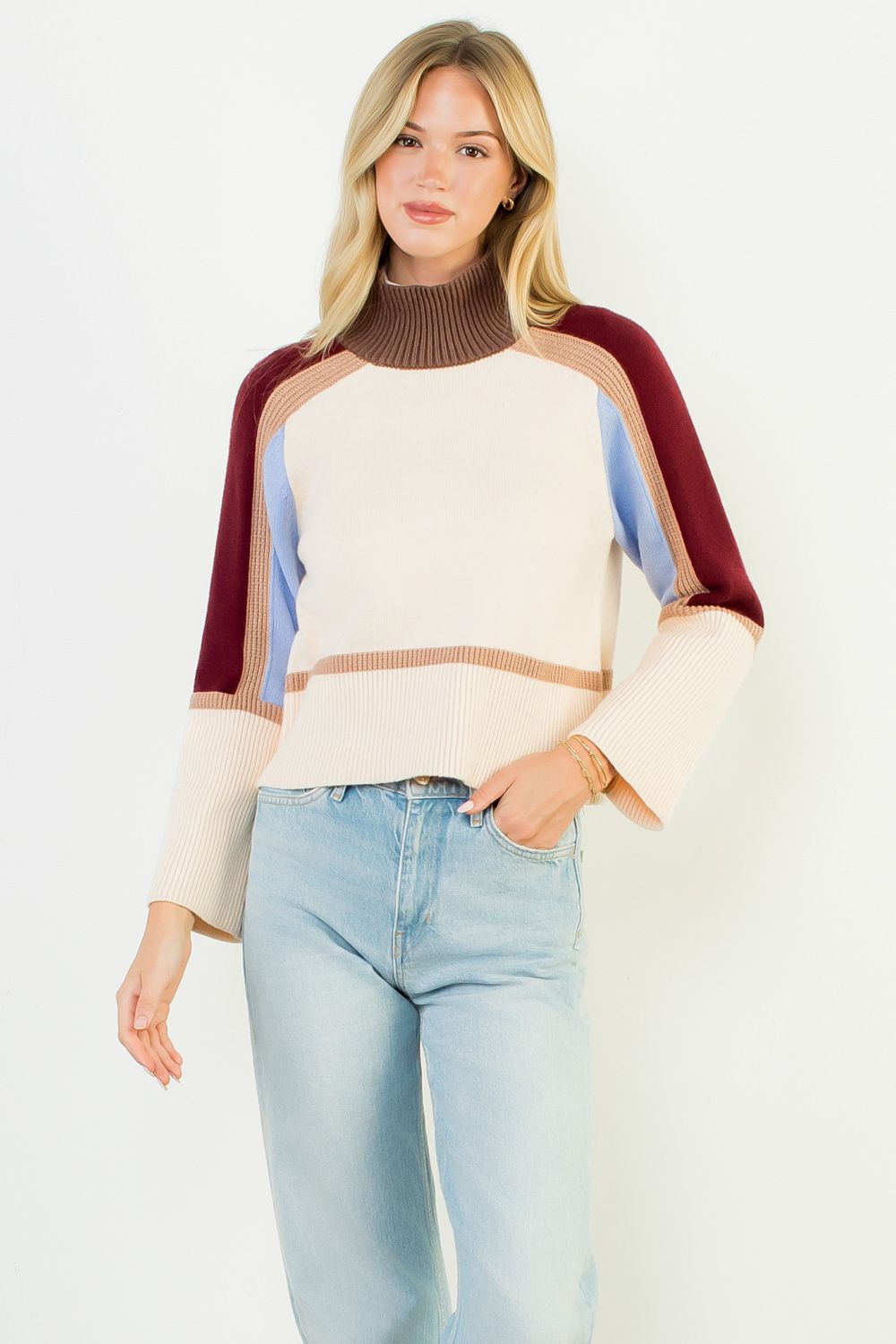 Polly Colorblock Knit Sweater