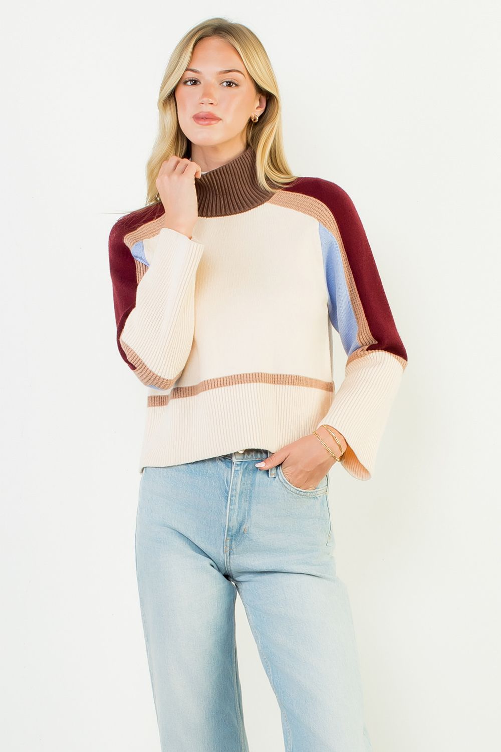 Polly Colorblock Knit Sweater