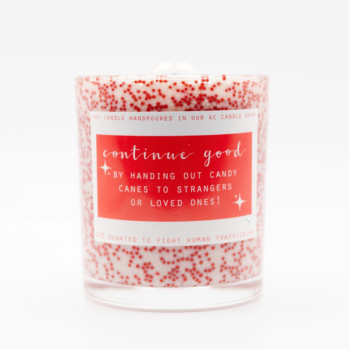 Candy Cane Christmas Candle