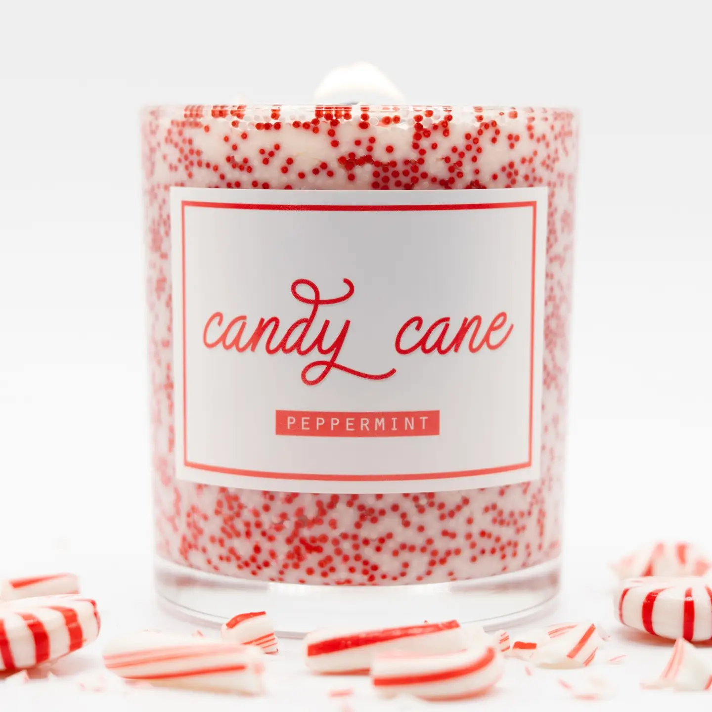 Candy Cane Christmas Candle