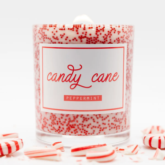 Candy Cane Christmas Candle