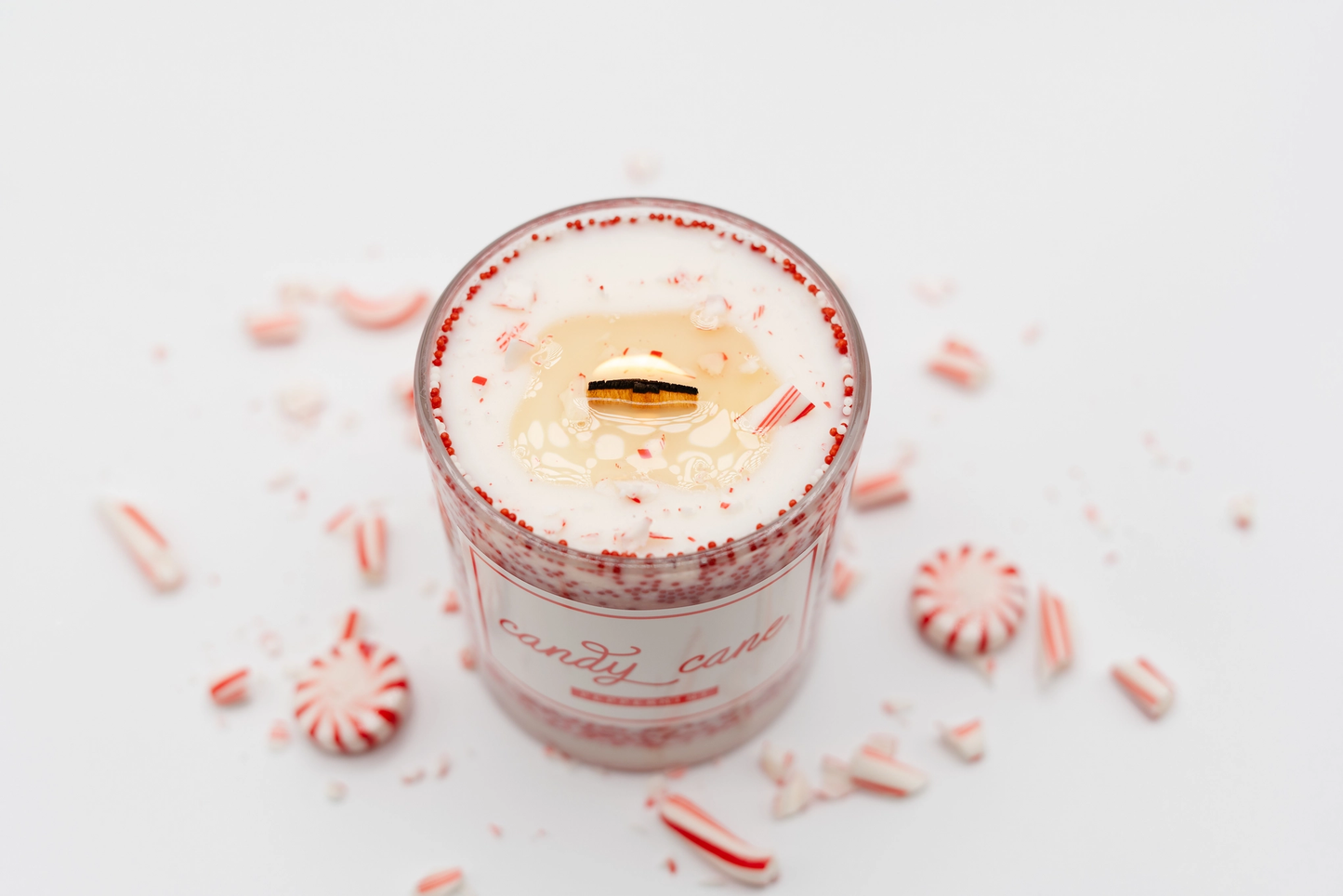 Candy Cane Christmas Candle