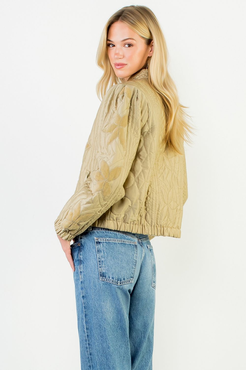 Velvet Flower Quilted Jacket THML