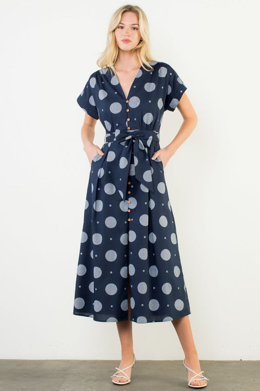 Kayla Polka Dot Patterned Dress