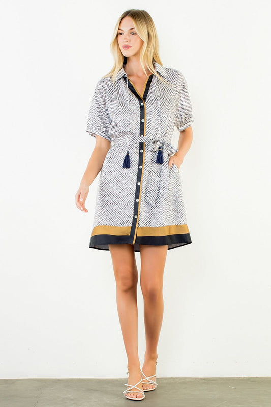 Giselle Silk Tie Dress THML
