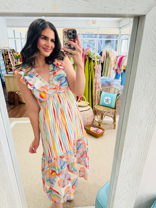 Painted Palms Maxi Dress