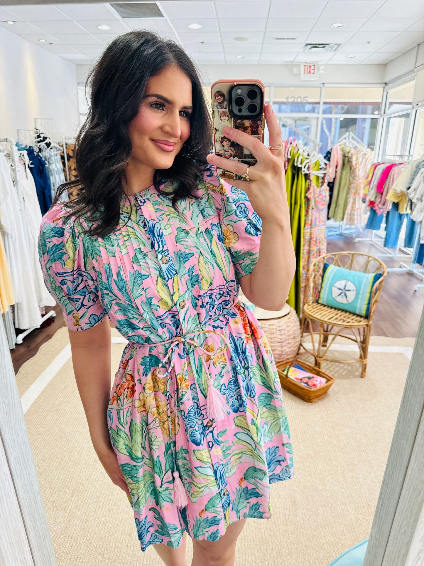 Pink Botanical Dress