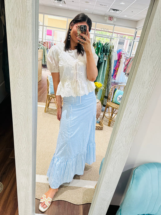 Xena Tie Top Ivory