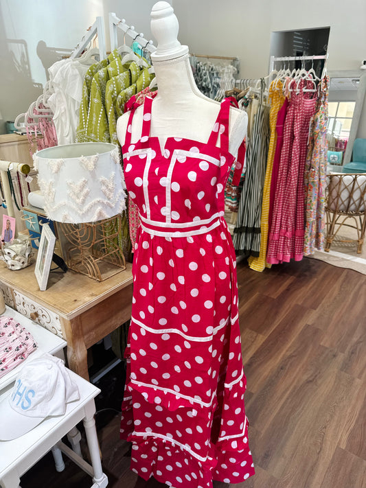 Ella Dress Pink Polka Dot
