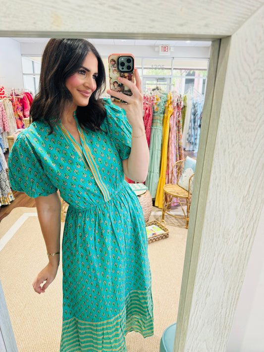 THML Teal Flower Maxi