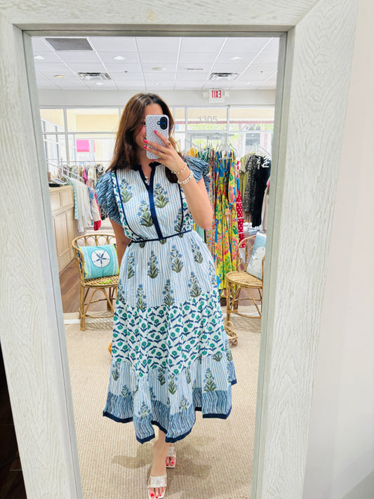 THML Blue Milos Print Dress