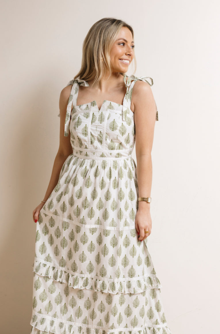 Ella Dress Sage Palm