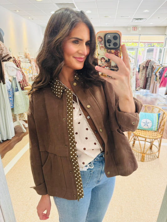 Brown Polka Dot Jacket