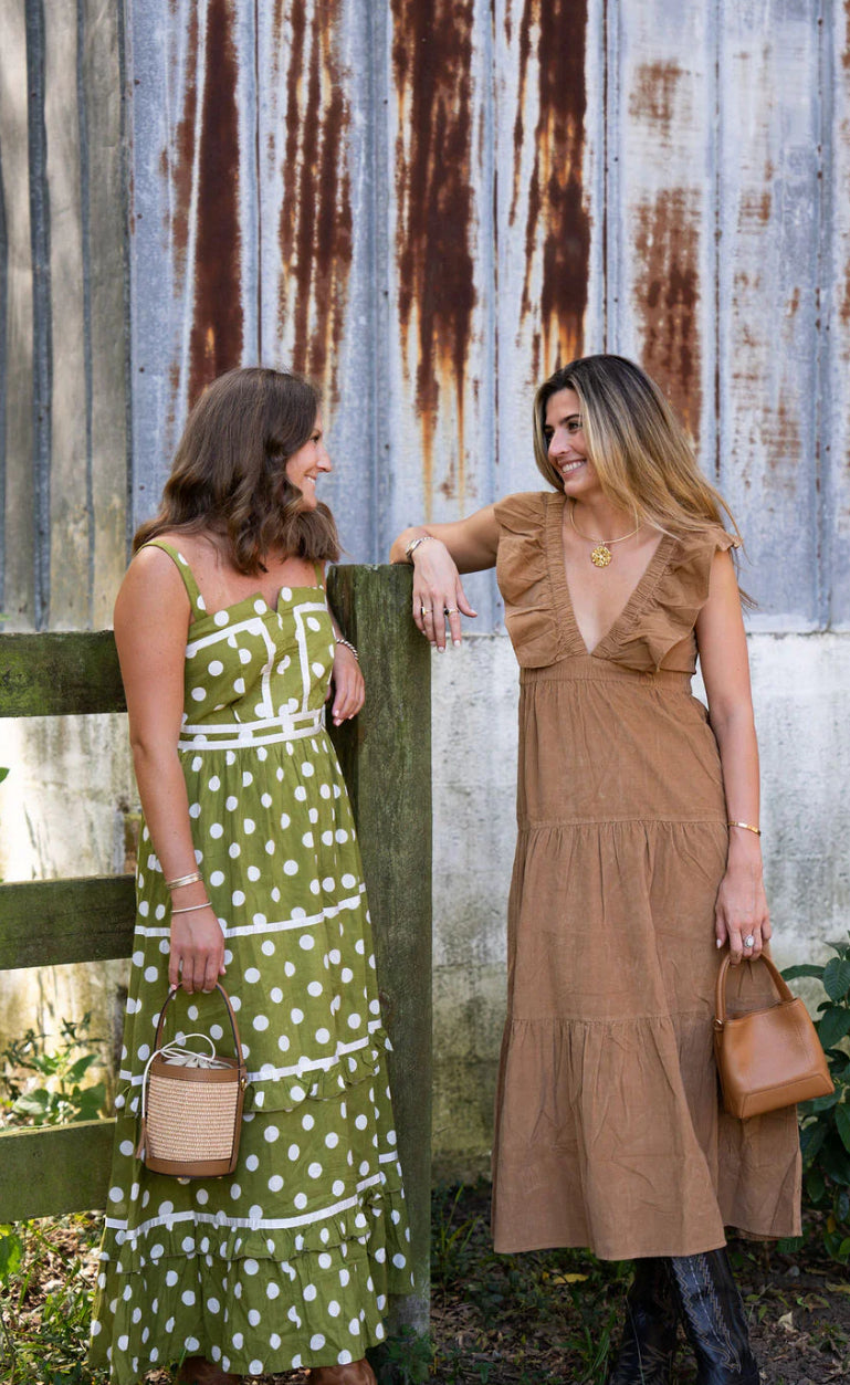 Savannah Dress Khaki Corduroy