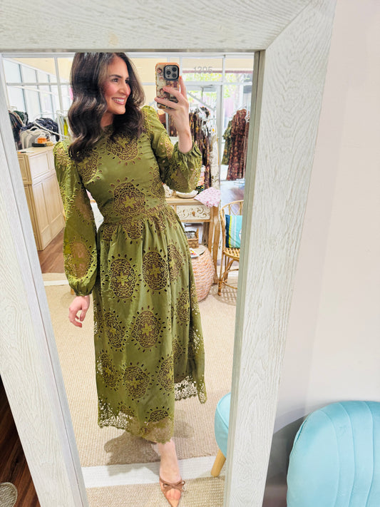 Olive Eyelet Set