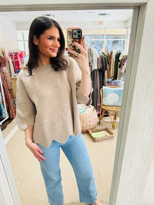 Taupe Cozy Days Sweater ENTRO