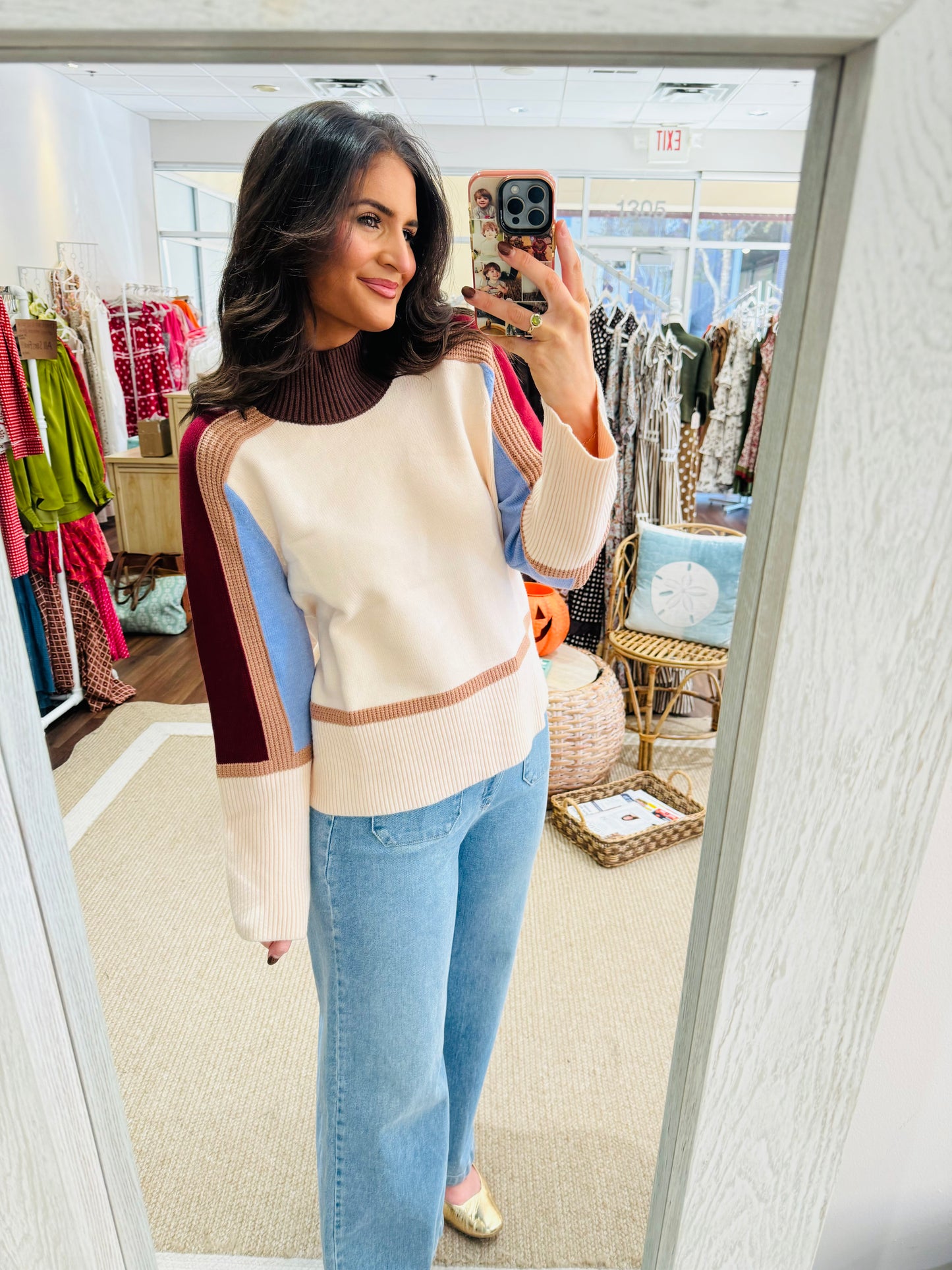 Polly Colorblock Knit Sweater