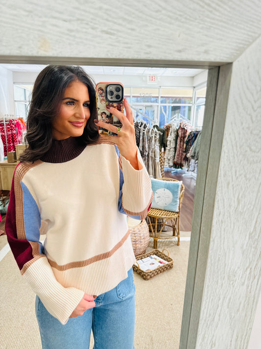 Polly Colorblock Knit Sweater