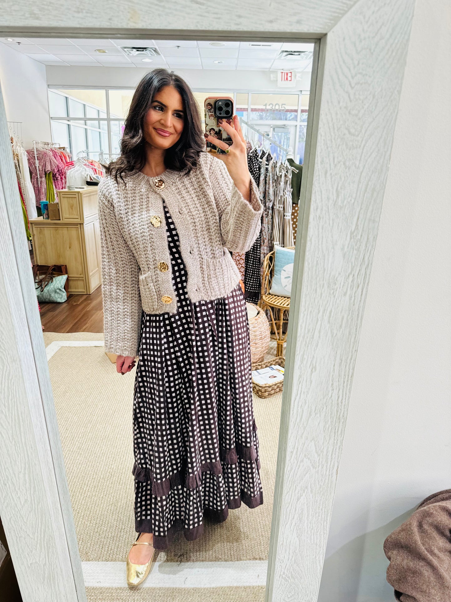 Kay Taupe Chunky Cardigan