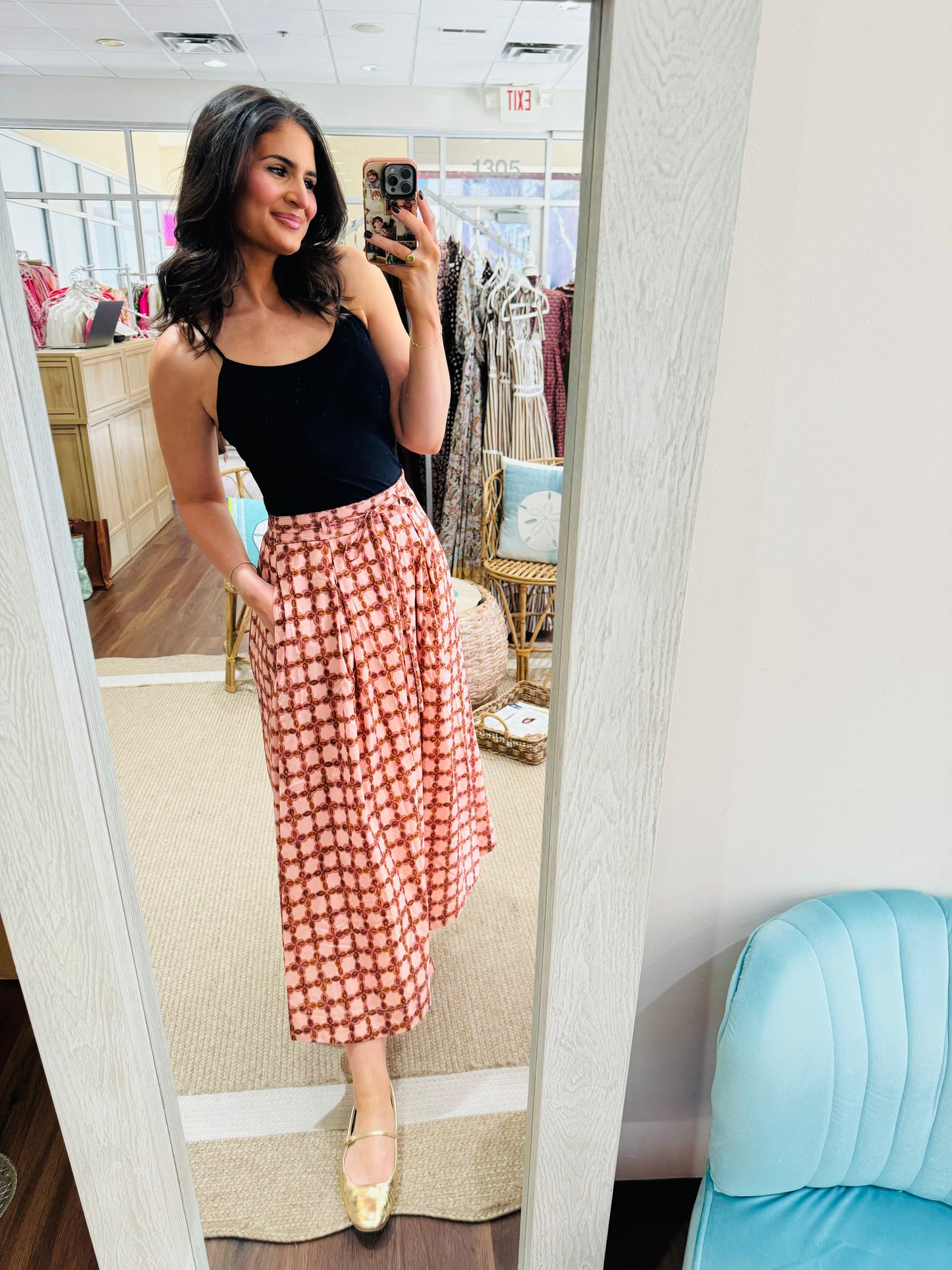 Chainlink Pleat Skirt