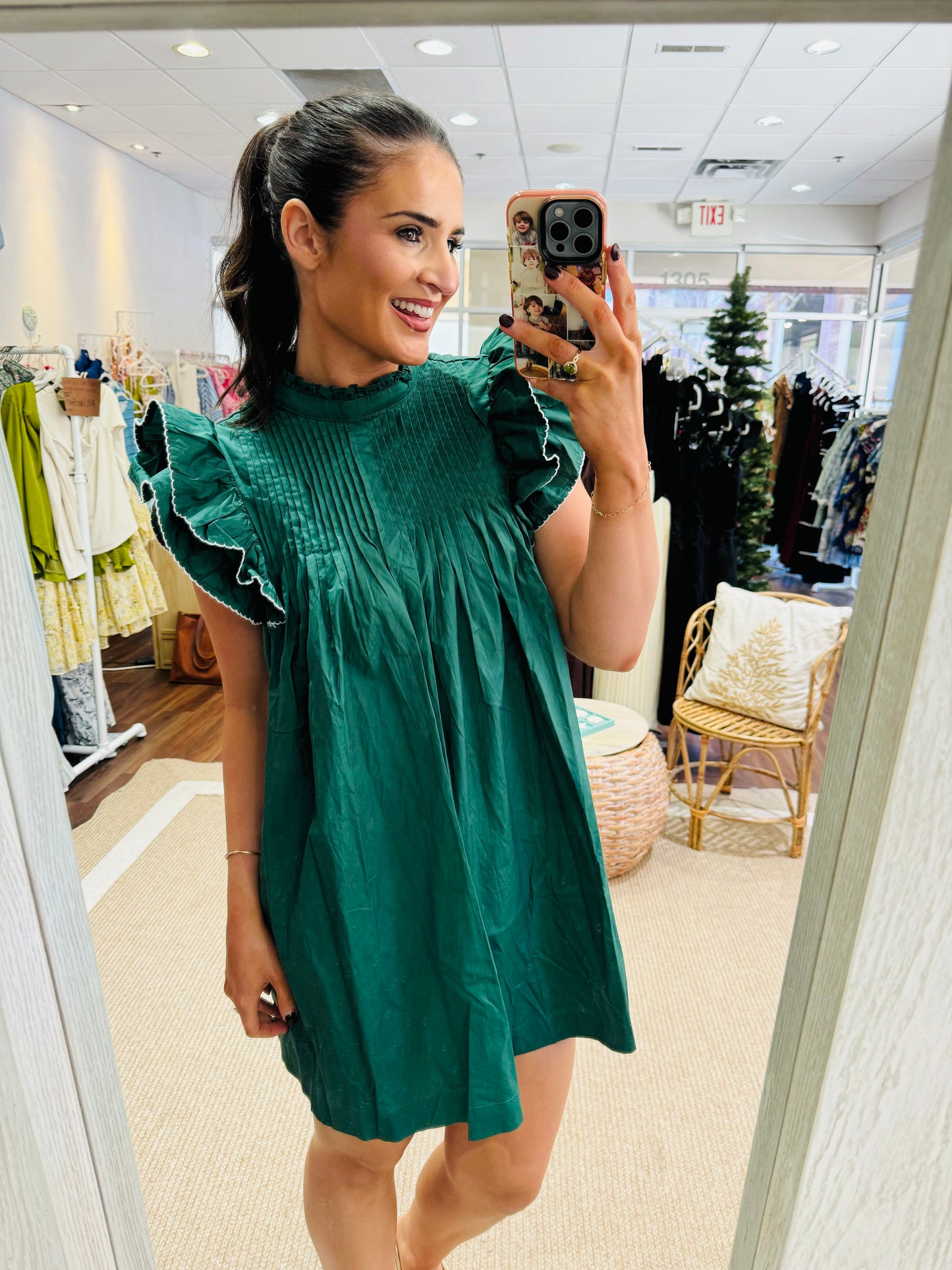 Evergreen Mini Dress
