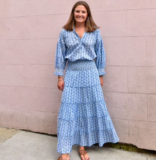 Serena Maxi Skirt/Dress Blue Swirl