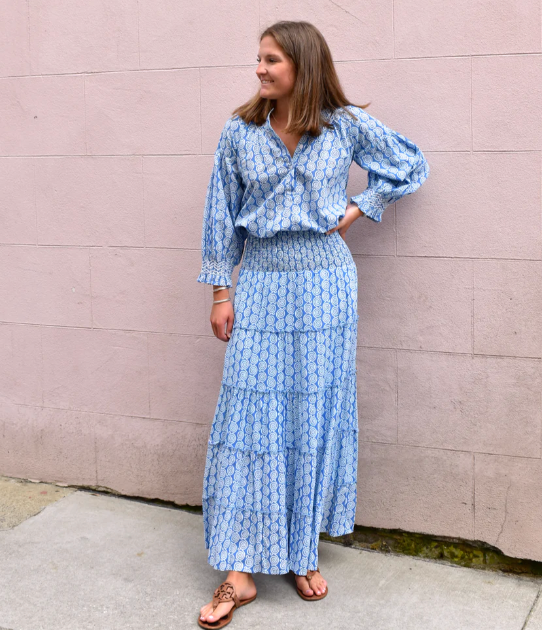 Serena Maxi Skirt/Dress Blue Swirl