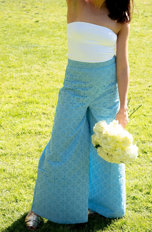 Wide Leg Pants Blue