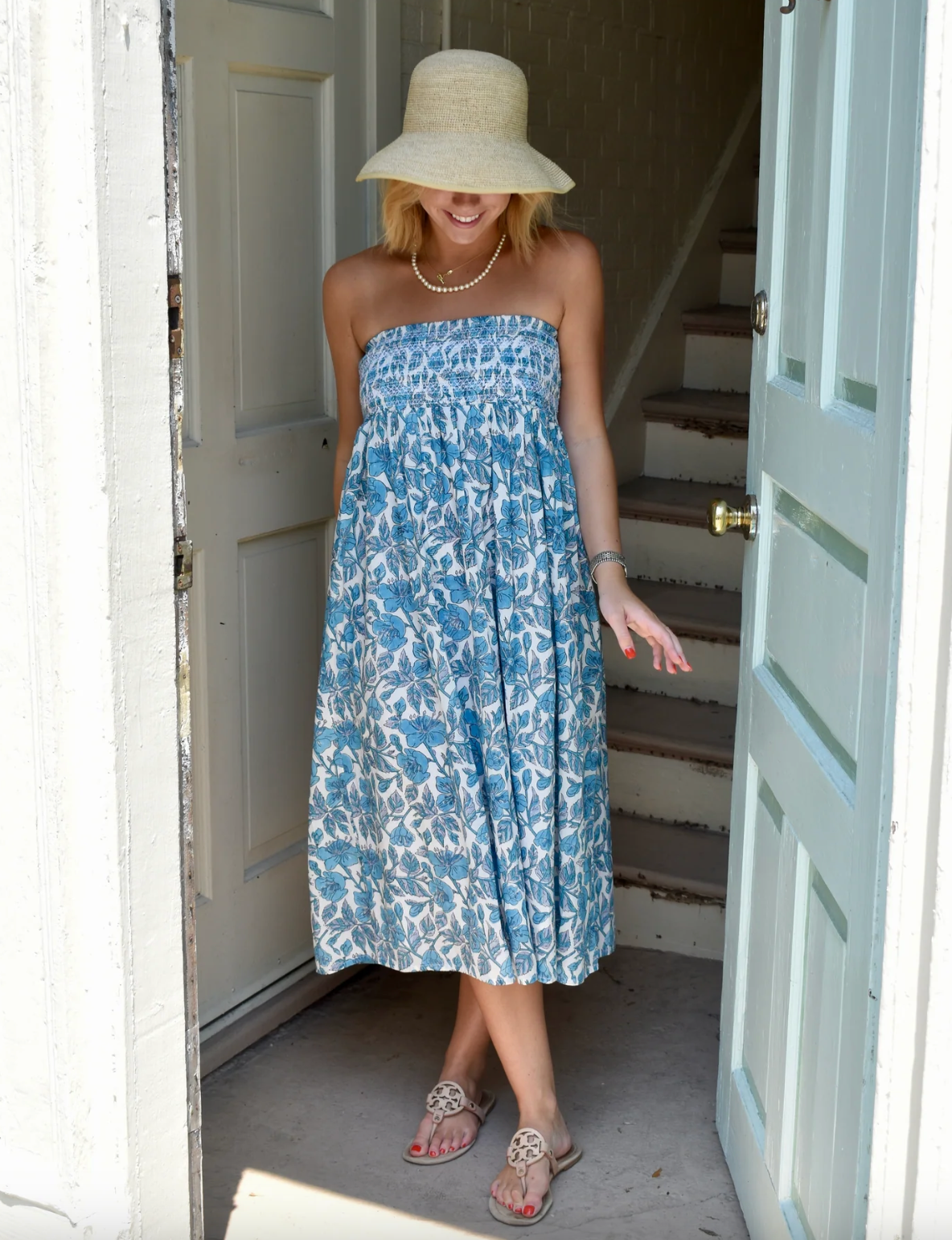 Serena Mykonos Maxi Skirt Summer Turquoise Blue