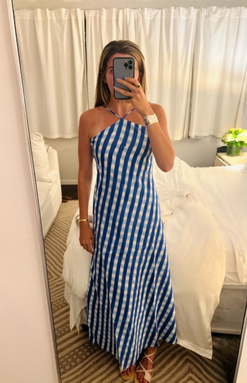 Ruth Maxi Blue Check